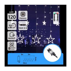 - Ghirlandă LED de exterior pentru Crăciun 120xLED/6W/230V/8 funcții 3x0, 6m IP44 alb rece + telecomandă imagine