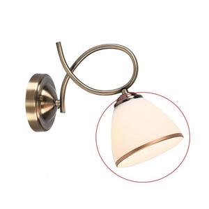 Brilagi - Pahar de schimb pentru lampă de perete și candelabru FRED E27, Ø 13, 5 cm, crem/bronz imagine