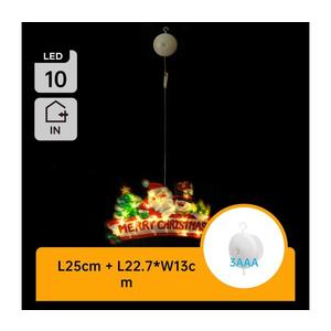 - Decorațiune LED de Crăciun 10xLED/3xAAA Crăciun fericit 13 cm imagine