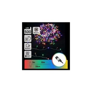 - Ghirlandă LED de Crăciun RGBY pentru exterior, 500 LED, 3, 6 W, 230 V, 50 m, IP44 imagine