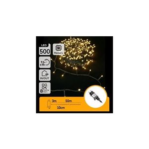 - Ghirlandă LED de Crăciun pentru exterior, 500 LED, 6W, 230V, 50 m, IP44, alb cald imagine