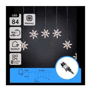 - Ghirlandă LED de exterior pentru Crăciun 84xLED/230V 1, 2x1m IP44, alb rece, cu fulgi imagine