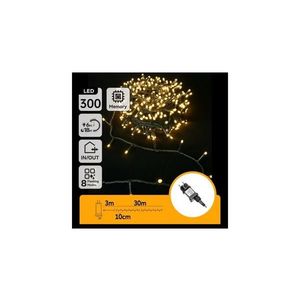 - Ghirlandă LED de exterior pentru Crăciun, 300 LED, 8 funcții, 30 m, IP44, alb cald imagine