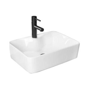 REA-U6524 - Lavoar KELLY pentru blat 38x49 cm, ceramică, alb lucios imagine