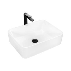 REA-U0669 - Lavoar pentru blat ANITA 37, 5x48, 5 cm ceramică/alb lucios imagine