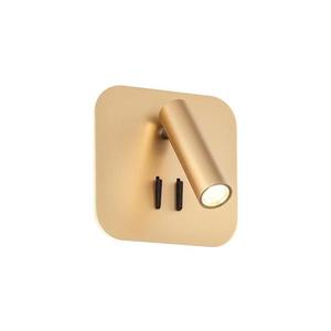 Redo QUDA 01-2977 - Aplica de perete LED/6W/230V + LED/3W CRI 90 USB, auriu imagine