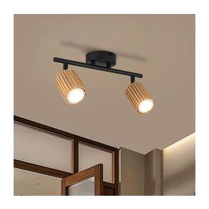 Brilagi - Lampă spot MODERN WOOD 2xGU10/8W/230V lemn de cauciuc/negru imagine