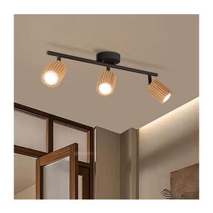 Brilagi - Spot MODERN WOOD, 3xGU10/8W/230V, lemn de cauciuc, negru imagine