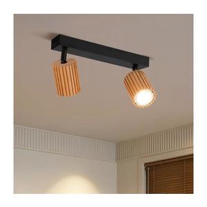 Brilagi - Corp de iluminat tip spot MODERN WOOD 2xGU10/8W/230V lemn de cauciuc/negru imagine
