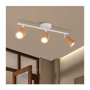 Brilagi - Plafonieră cu 3 spoturi MODERN WOOD, 3x GU10/8W/230V, lemn de cauciuc/alb imagine