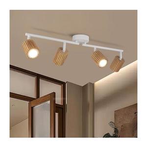 Brilagi - Spot MODERN WOOD 4xGU10/8W/230V lemn de cauciuc/alb imagine