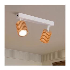 Brilagi - Spot MODERN WOOD 2xGU10/8W/230V lemn de cauciuc/alb imagine