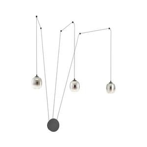 Redo 01-3485 - Aplica de perete LED dimabilă KHADI, 3xLED/5, 5W/230V, negru/fumuriu imagine