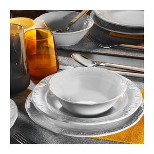 Set de veselă, 18 piese, din porțelan, alb imagine