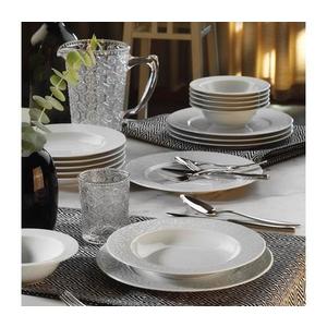 Set de veselă din porțelan, 18 piese, alb imagine