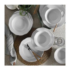 Set de masă 18 piese, alb/porțelan imagine