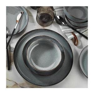 Set de masă 16 piese gri/porțelan imagine