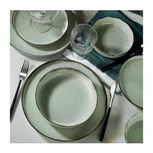 Set de veselă, 18 piese, din porțelan, verde imagine