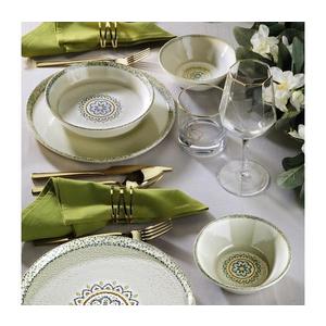 Set de veselă, 18 piese, porțelan, verde imagine