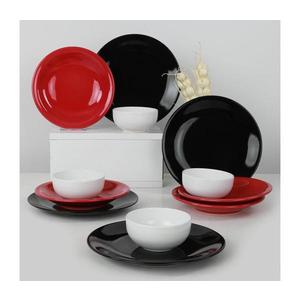 Set de veselă 12 piese, multicolor, din ceramică imagine