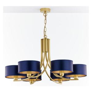 Jupiter 2095 - Candelabru ARTHUR cu lanț 6xE27/15W/230V albastru/auriu imagine