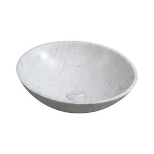 Sapho - Lavoar pe blat BLOK Ø 42 cm piatră/Carrara/alb mat imagine