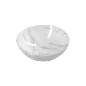 Sapho - Lavoar DALMA pentru blat, Ø 42 cm, ceramică/Carrara/alb imagine