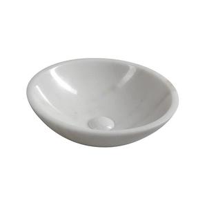 Sapho - Lavoar pe blat BLOK Ø 40 cm marmură/alb imagine