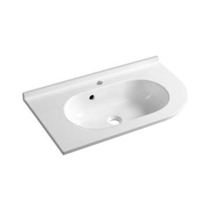 Sapho - Lavoar încastrat de colț PULSE 75x43 cm marmură/alb imagine