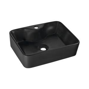 Sapho - Lavoar pentru blat BALENA 48x37 cm, negru mat imagine