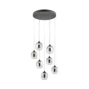 Redo 01-3489 - Lustru LED dimabil suspendat pe cablu KHADI 7xLED/5W/230V negru/fumuriu imagine