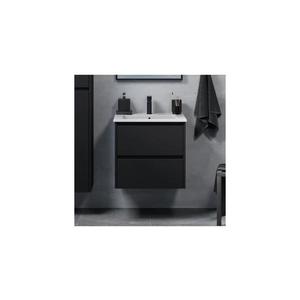 Corp de baie MOLDE cu lavoar, 60 cm, negru imagine