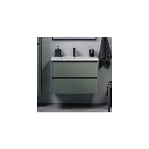 Dulap pentru baie cu lavoar MOLDE, 80 cm, verde imagine