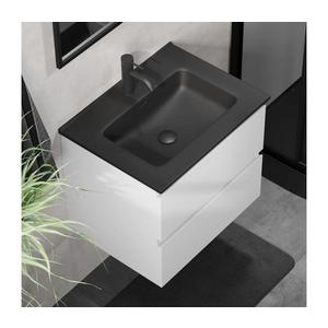 Dulap de baie cu lavoar KENWOOD 61 cm alb//negru imagine