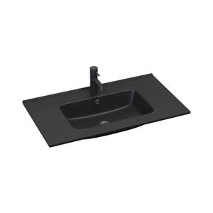 BATH DELUXE 06-080-27-02-00 - Lavoar încastrat LILLESNAD 81 x 46 cm, ceramică/negru imagine