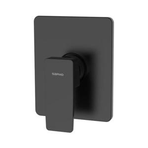 Sapho - Baterie de duș cu montaj încastrat TURSI, negru mat imagine