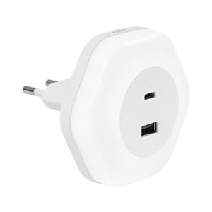 Osram - LUNETTA LED/15W/230V, lampă de veghe cu priză și port USB imagine