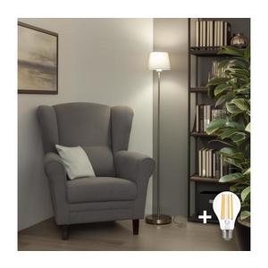 Brilagi - Lampă de podea LED CERIA 1x E27/40W/230V Ø 20, 5 cm gri/crom mat imagine