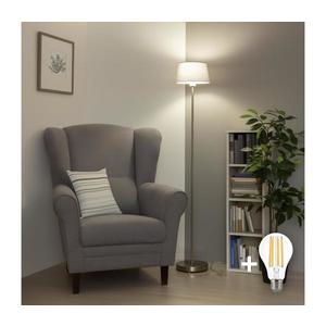 Brilagi - Lampă LED de podea CERIA 1xE27/40W/230V Ø 25 cm gri/crom mat imagine