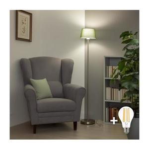 Brilagi - Lampadar LED CERIA, 1xE27/40W/230V, Ø 25 cm, verde/crom mat imagine