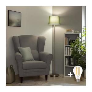 Brilagi - Lampadar LED CERIA 1xE27/40W/230V, diam. 30 cm, verde/crom mat imagine