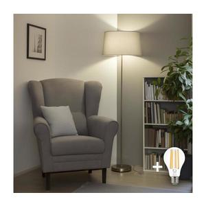 Brilagi - Lampă de podea LED CERIA 1xE27/40W/230V Ø 45 cm gri/crom mat imagine