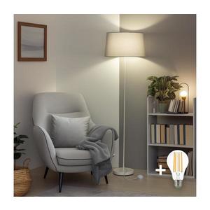 Brilagi - Lampă de podea LED CERIA 1xE27/40W/230V Ø 45 cm gri/alb imagine