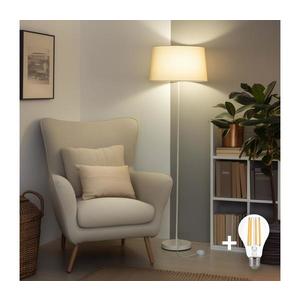 Brilagi - Lampadar LED CERIA 1xE27/40W/230V Ø45 cm bej/alb imagine