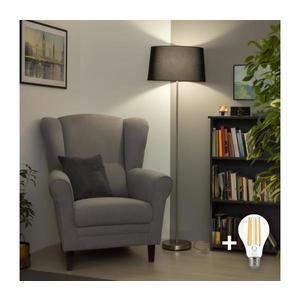 Brilagi - Lampă de podea LED CERIA 1xE27/40W/230V Ø 45 cm negru/crom mat imagine