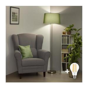 Brilagi - Lampă de podea LED CERIA 1xE27/40W/230V Ø 45 cm verde/crom mat imagine