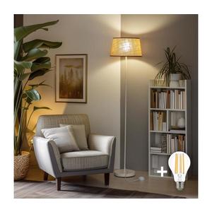 Brilagi - Lampă LED de podea CERIA 1xE27/40W/230V Ø 35 cm bej/alb imagine