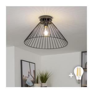 Brilagi - Plafonieră LED aplicată CERIA WIRE, 1xE27/40W/230V, Ø 45 cm, neagră imagine