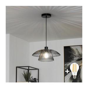 Brilagi - Lustră LED suspendată pe cablu CERIA WIRE 1xE27/40W/230V Ø 38 cm negru imagine