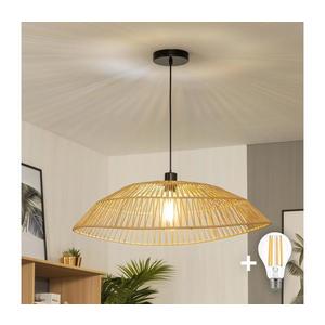 Brilagi - Candelabru LED pe cablu CERIA BOHO 1xE27/40W/230V Ø 70 cm, maro imagine